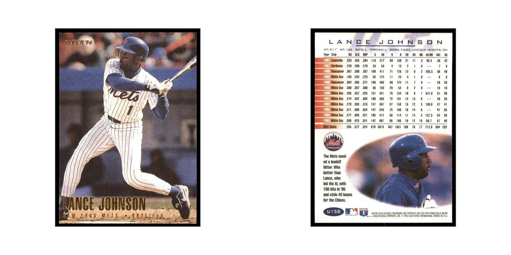 1996 Fleer Lance Johnson Baseball Cards #U158