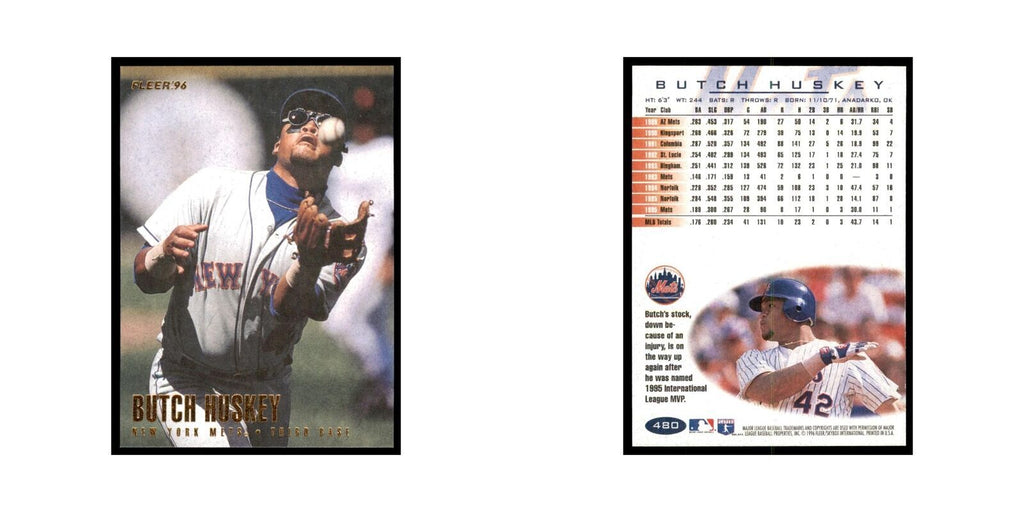 1996 Fleer Butch Huskey Baseball Cards #480