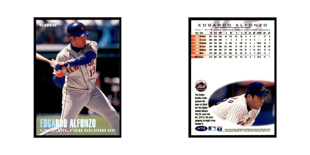 1996 Fleer Edgardo Alfonzo Baseball Cards #472