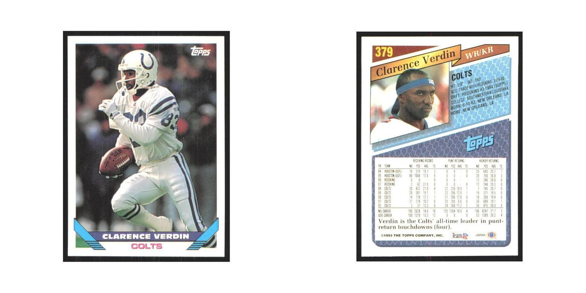 1993 Topps Clarence Verdin Colts #379