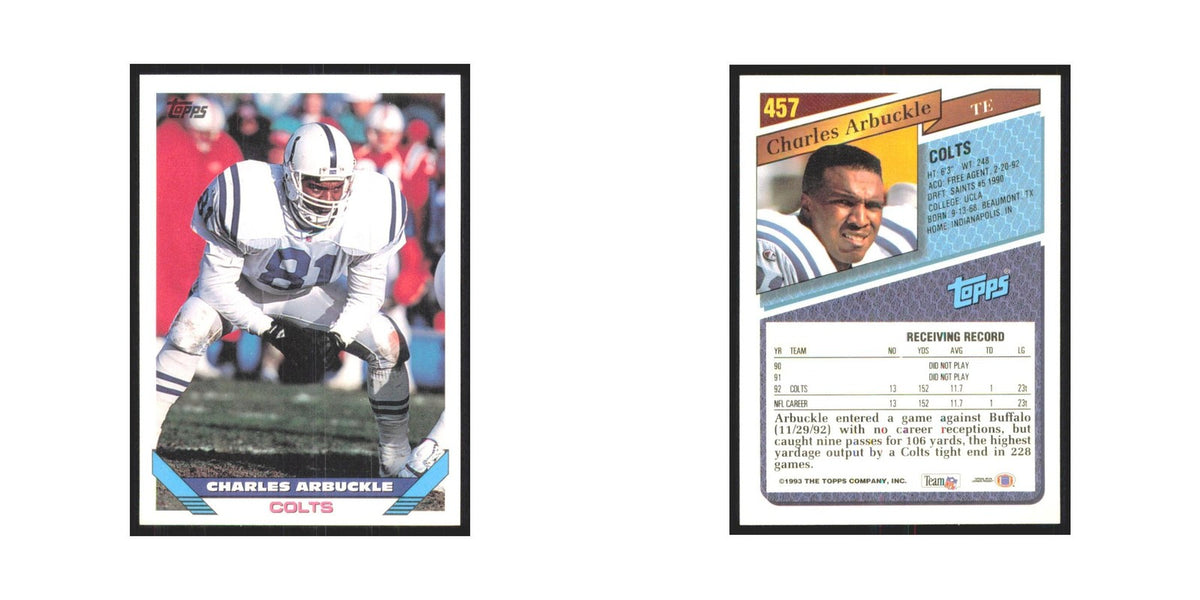1993 Topps Charles Arbuckle Colts #457