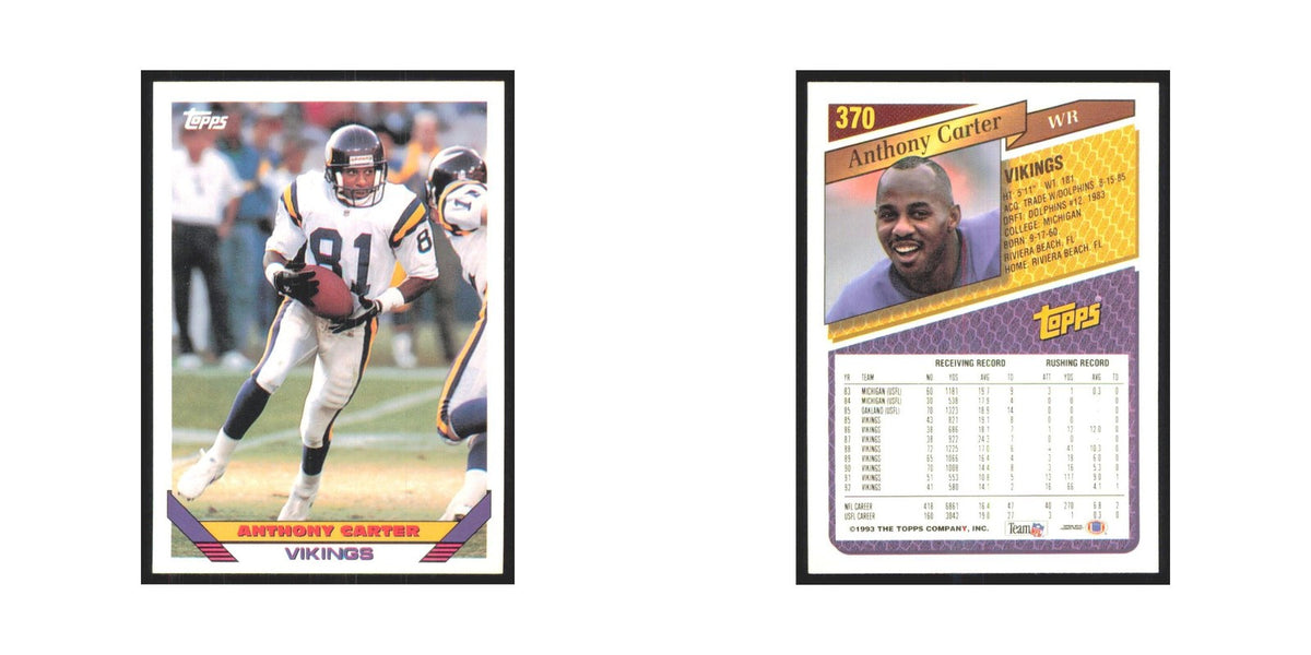 1993 Topps Anthony Carter Vikings #370
