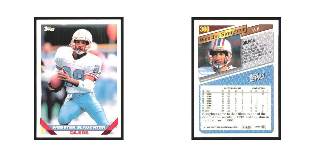 1993 Topps Webster Slaughter Houston Oilers #360