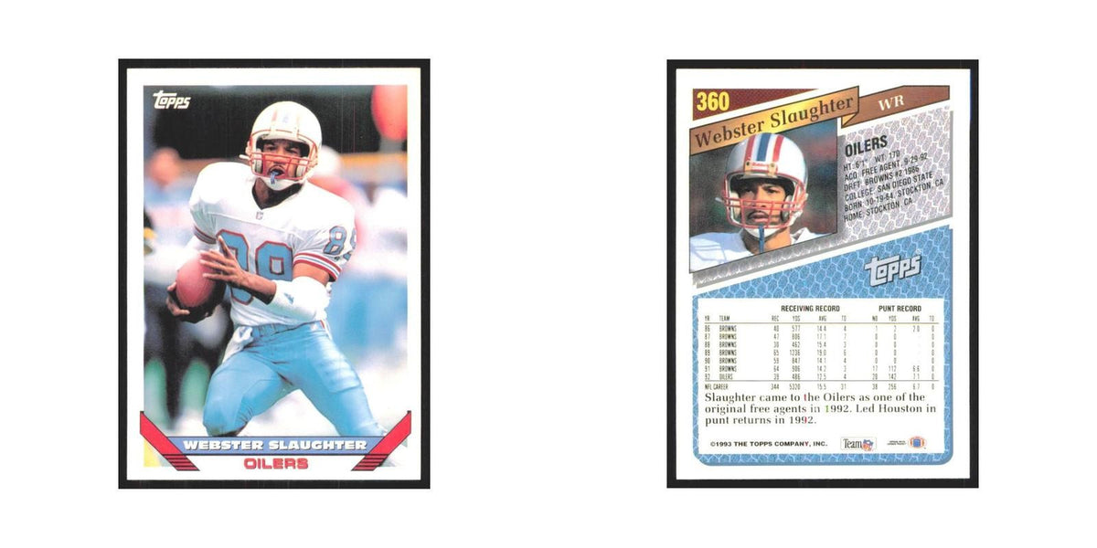1993 Topps Webster Slaughter Houston Oilers #360