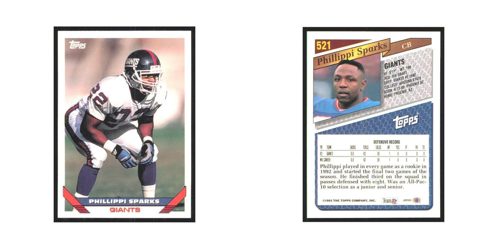 1993 Topps Phillippi Sparks Giants #521