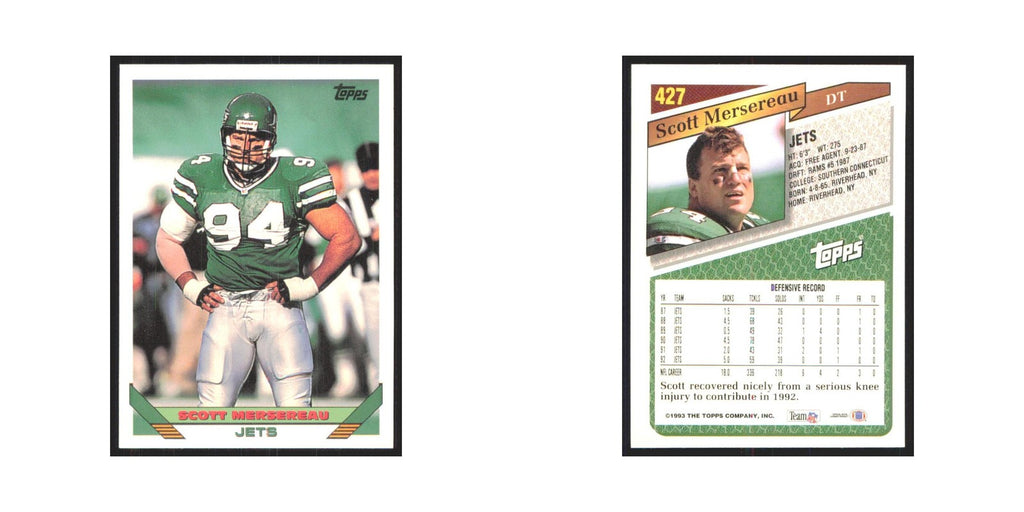 1993 Topps Scott Mersereau Jets #427