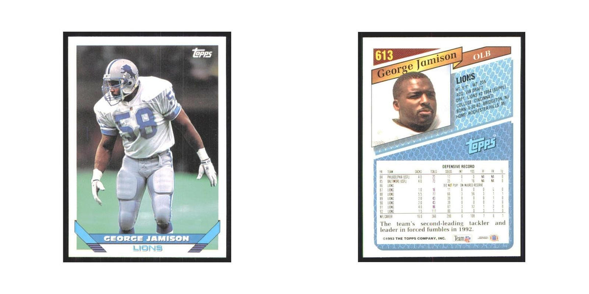 1993 Topps George Jamison Lions #613