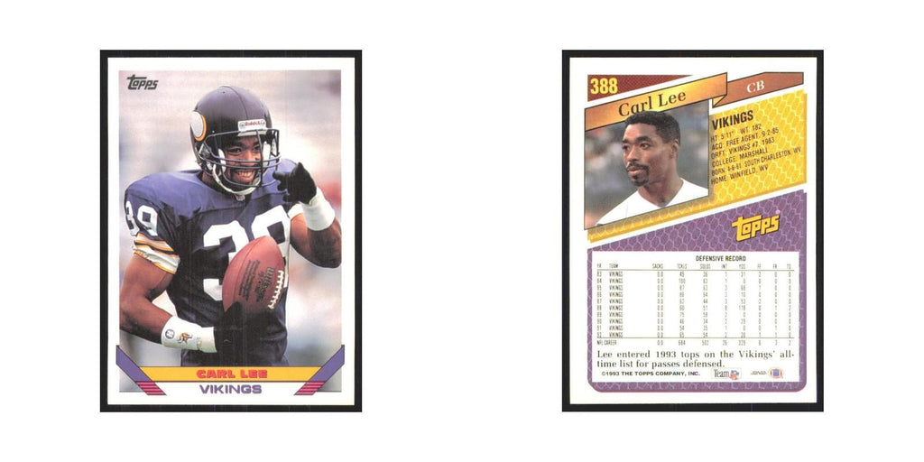 1993 Topps Carl Lee Vikings #388