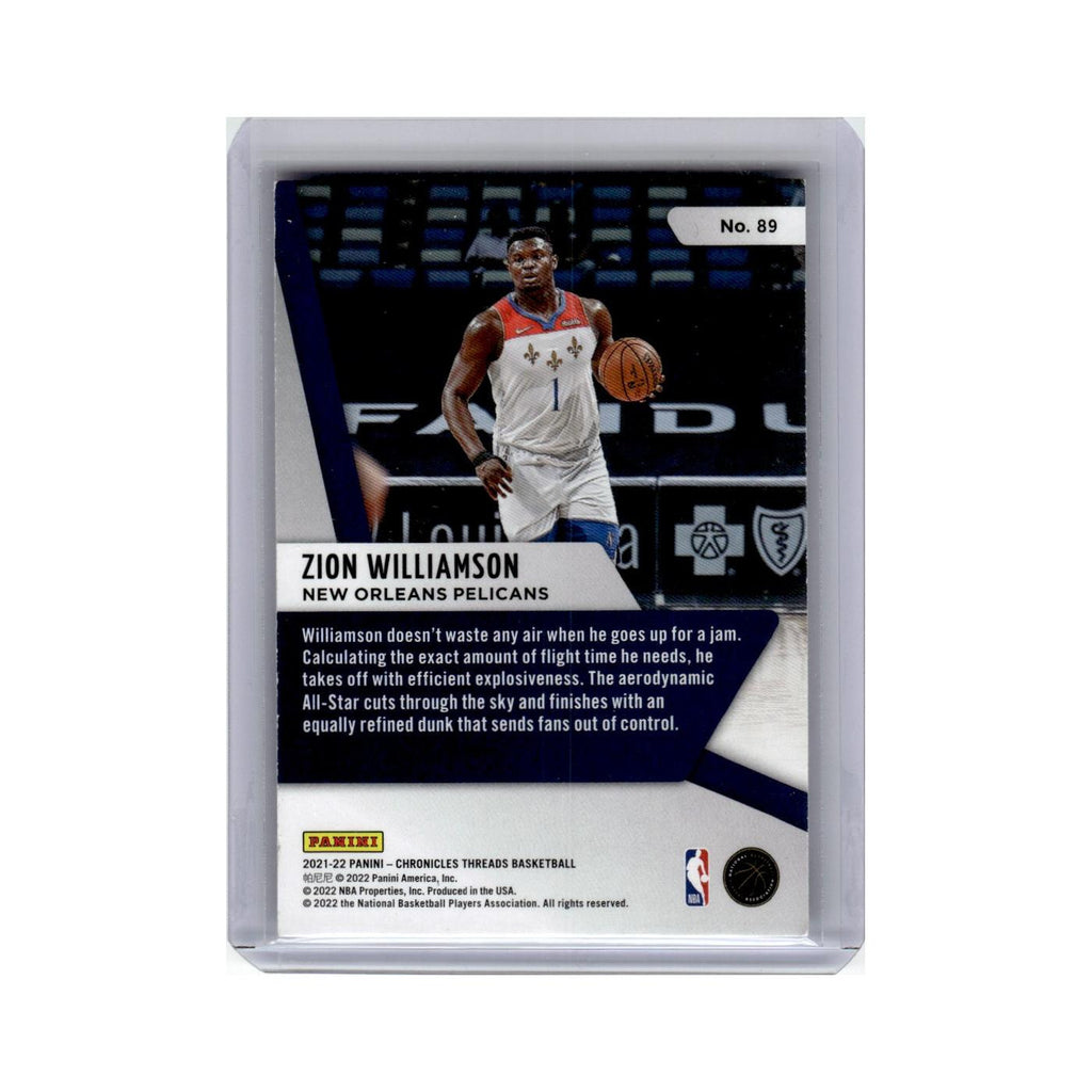 Zion Williamson 2021 Panini Chronicles Threads #89 New Orleans Pelicans NM