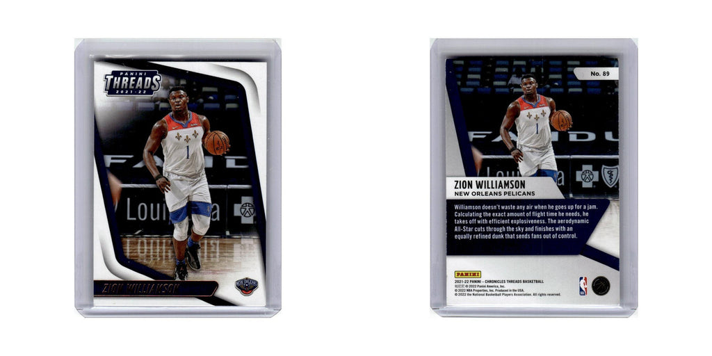 Zion Williamson 2021 Panini Chronicles Threads #89 New Orleans Pelicans NM