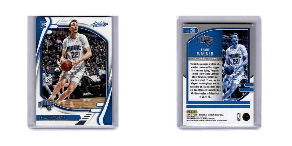 Franz Wagner Rookie 2021 Panini Chronicles Absolute #218 Orlando Magic NM