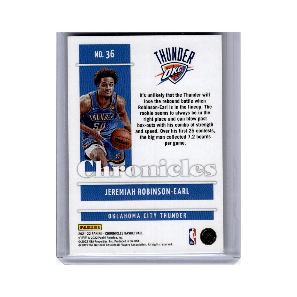 Jeremiah Robinson-Earl Rookie 2021 Panini Chronicles #36 Thunder NM
