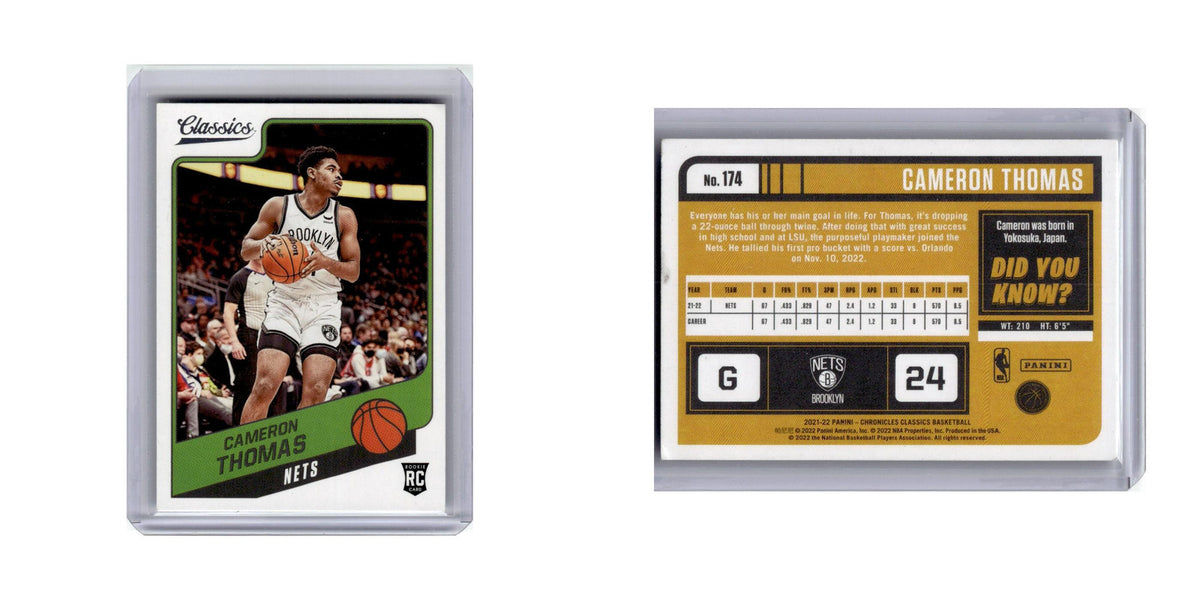 Cameron Thomas Rookie 2021 Panini Chronicles Classics #174 Brooklyn Nets NM