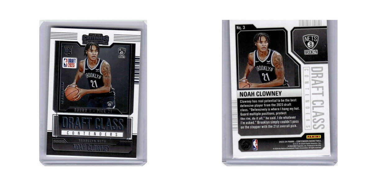 Noah Clowney Rookie 2023 Panini Contenders Draft Class #3 Brooklyn Nets NM