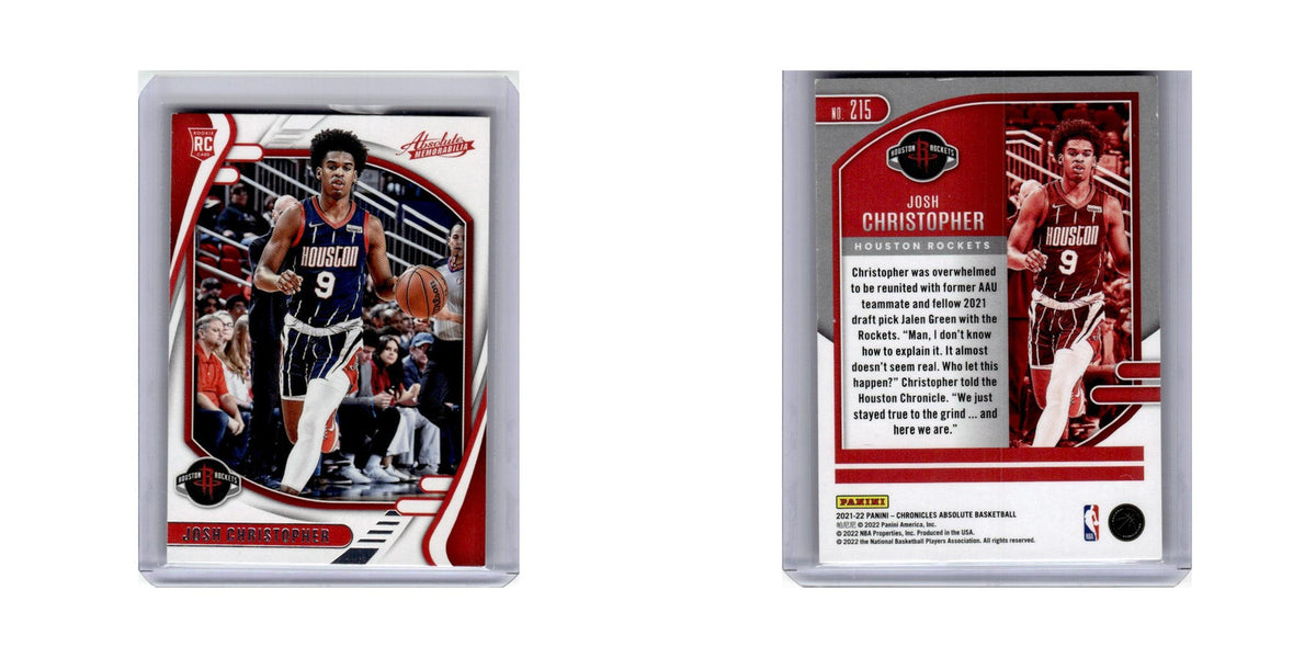 Josh Christopher Rookie 2021 Panini Chronicles Absolute #215 Houston Rockets NM
