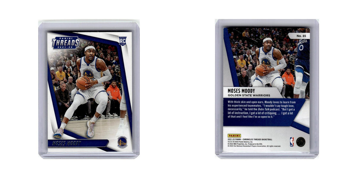 Moses Moody Rookie 2021 Panini Chronicles Threads #85 Golden State Warriors NM