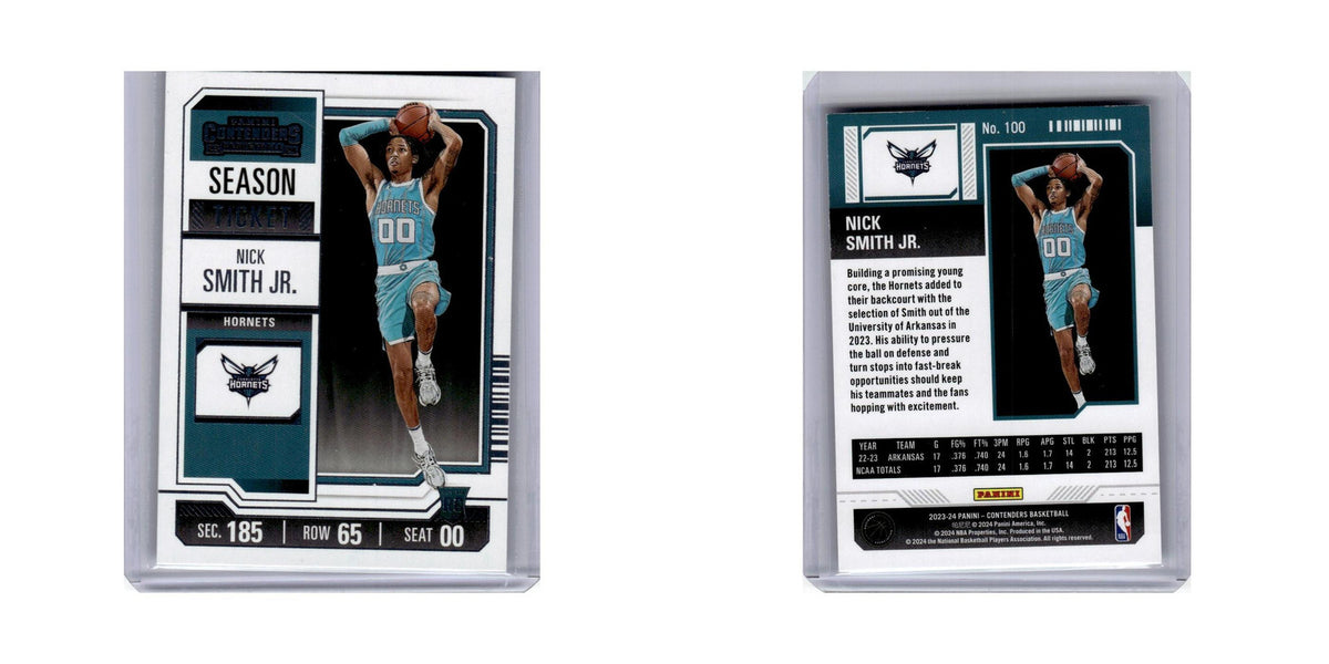 Nick Smith Jr. Rookie 2023 Panini Contenders #100 Charlotte Hornets NM