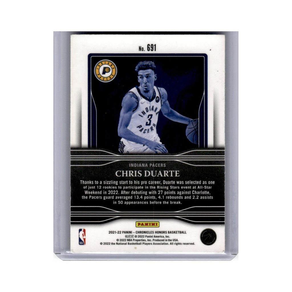 Chris Duarte Rookie 2021 Panini Chronicles Honors #691 Indiana Pacers NM