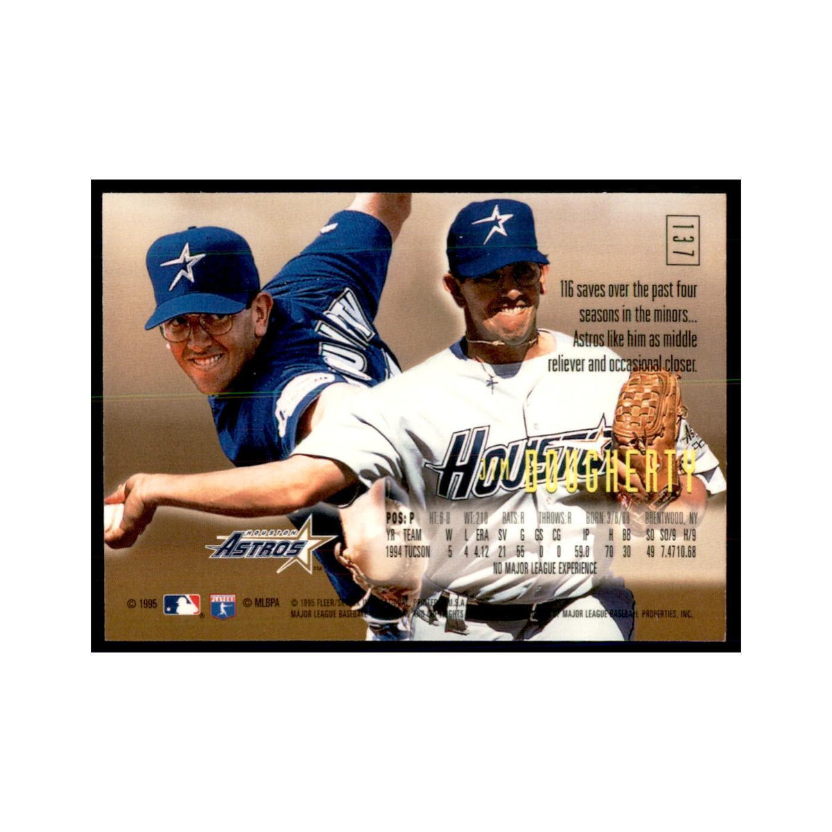 1995 Fleer Emotion Jim Dougherty Baseball Cards #137