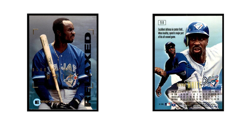 1995 Fleer Emotion Devon White Baseball Cards #98