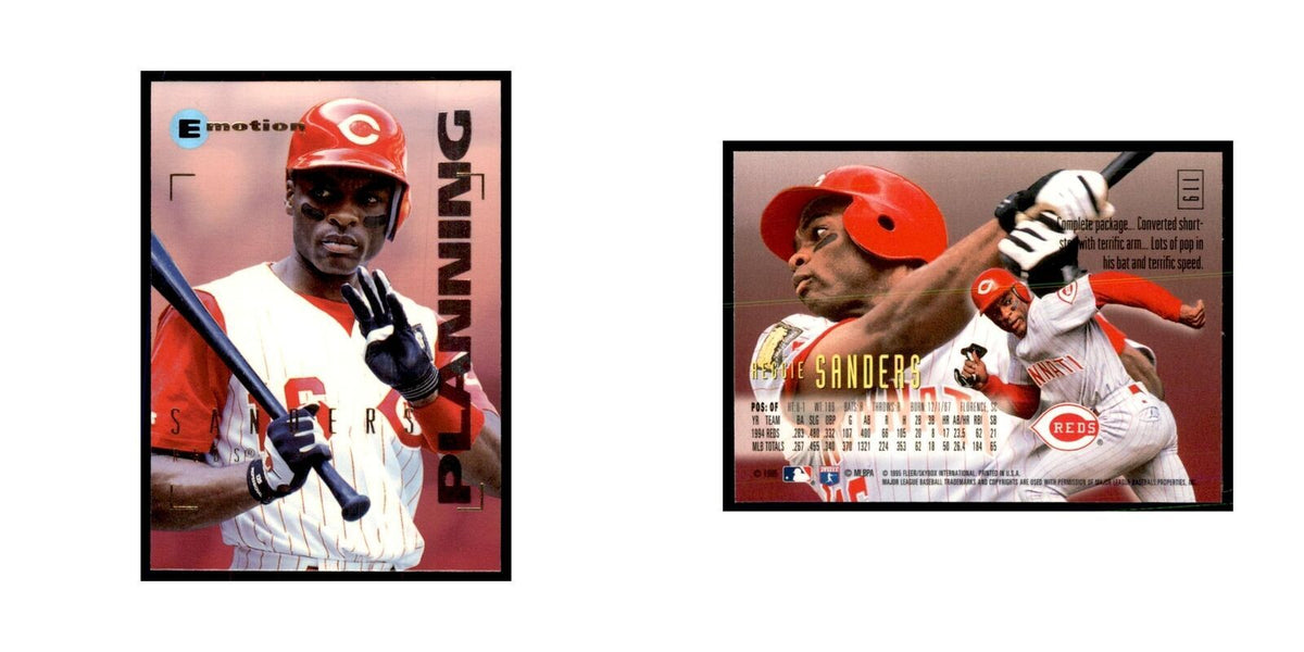 1995 Fleer Emotion Reggie Sanders Baseball Cards #119