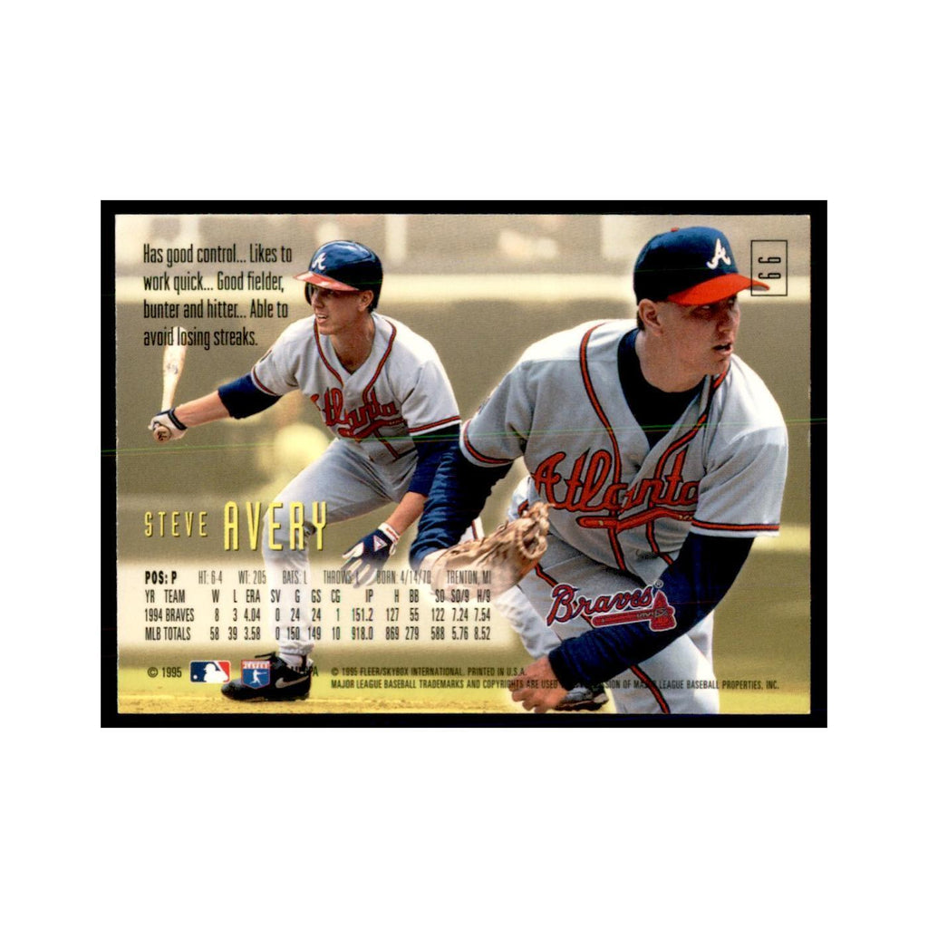 1995 Fleer Emotion Steve Avery Baseball Cards #99