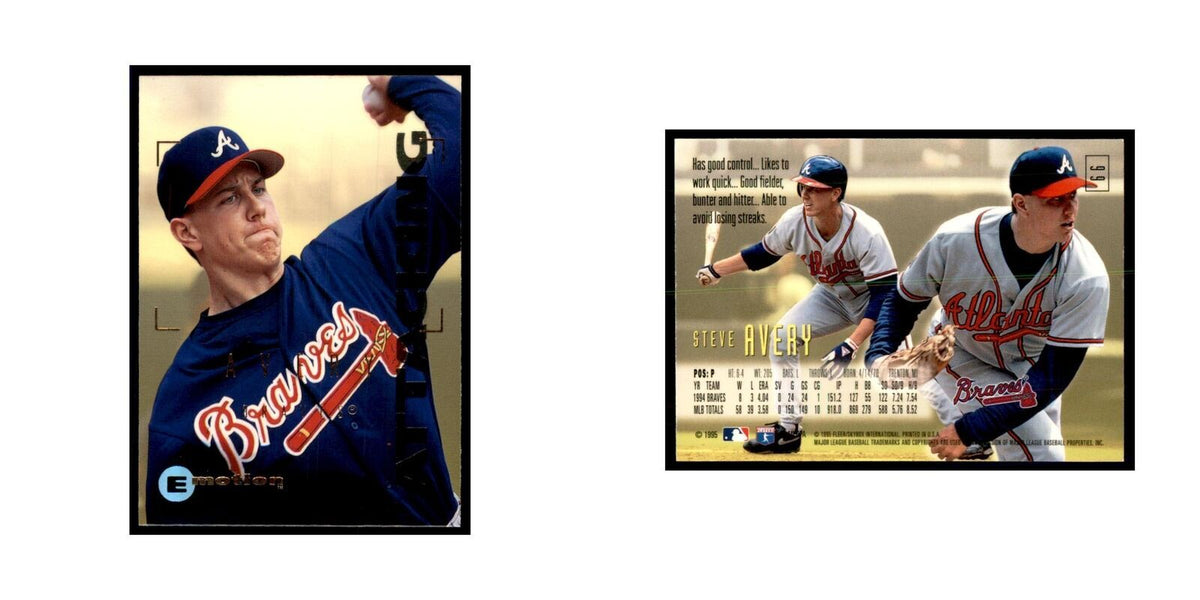 1995 Fleer Emotion Steve Avery Baseball Cards #99