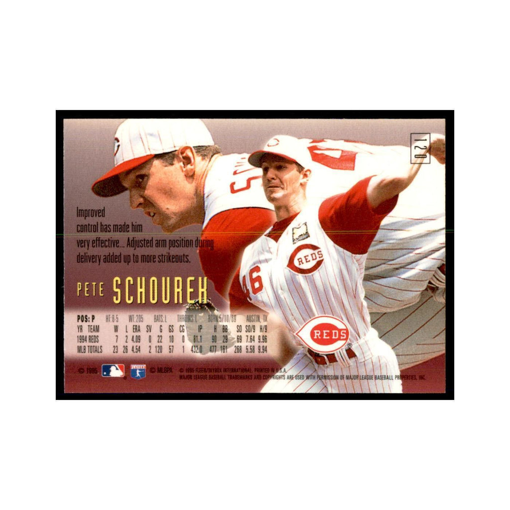 1995 Fleer Emotion Pete Schoureh Baseball Cards #120