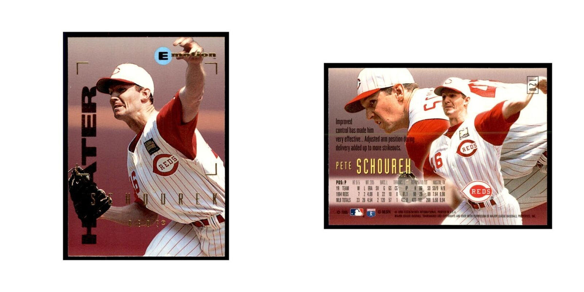 1995 Fleer Emotion Pete Schoureh Baseball Cards #120