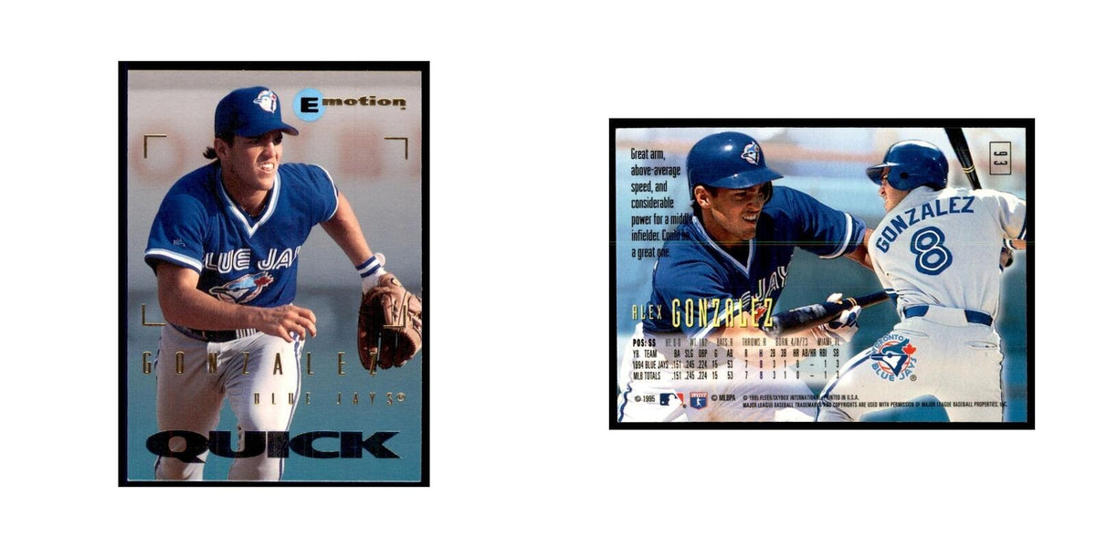 1995 Fleer Emotion Alex Gonzalez Baseball Cards #93