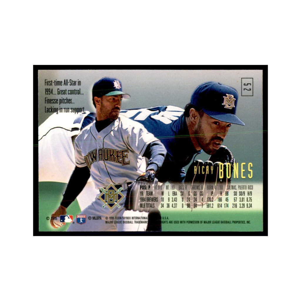 1995 Fleer Emotion Ricky Bones Baseball Cards #52