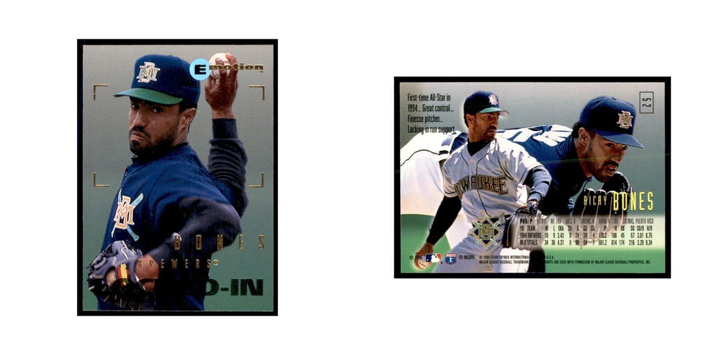 1995 Fleer Emotion Ricky Bones Baseball Cards #52