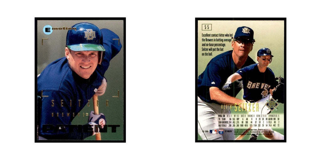 1995 Fleer Emotion Kevin Seitzer Baseball Cards #55