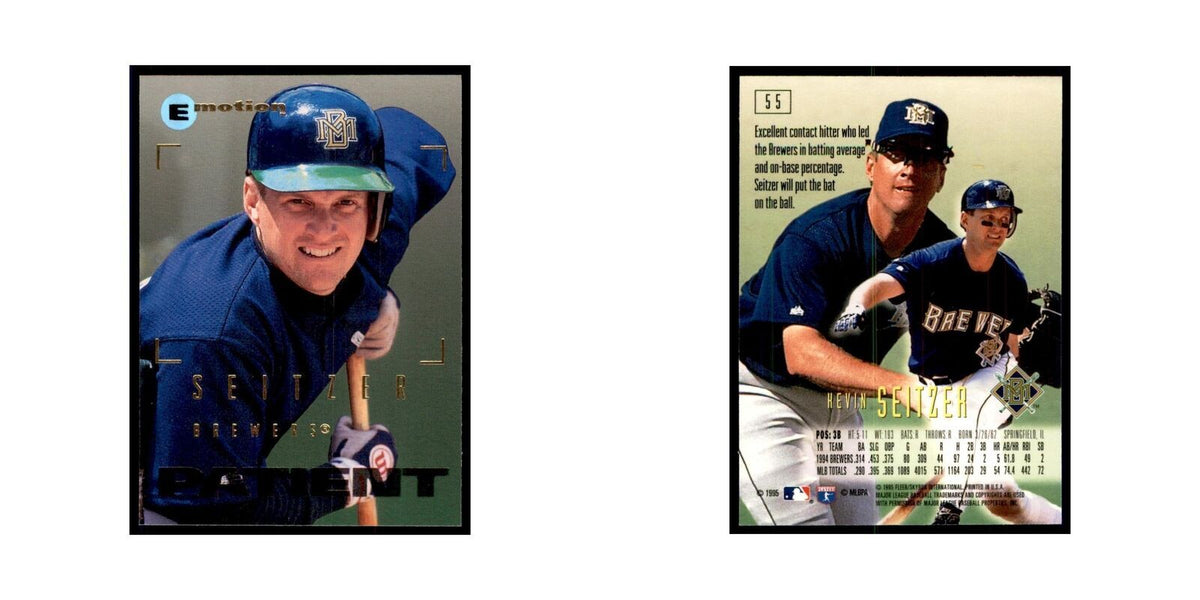 1995 Fleer Emotion Kevin Seitzer Baseball Cards #55