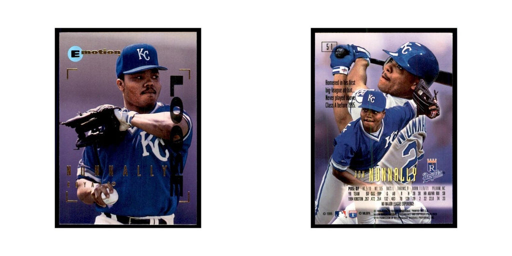 1995 Fleer Emotion Jon Nunnally Baseball Cards #51