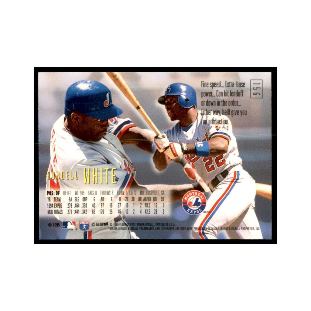 1995 Fleer Emotion Rondell White Baseball Cards #156