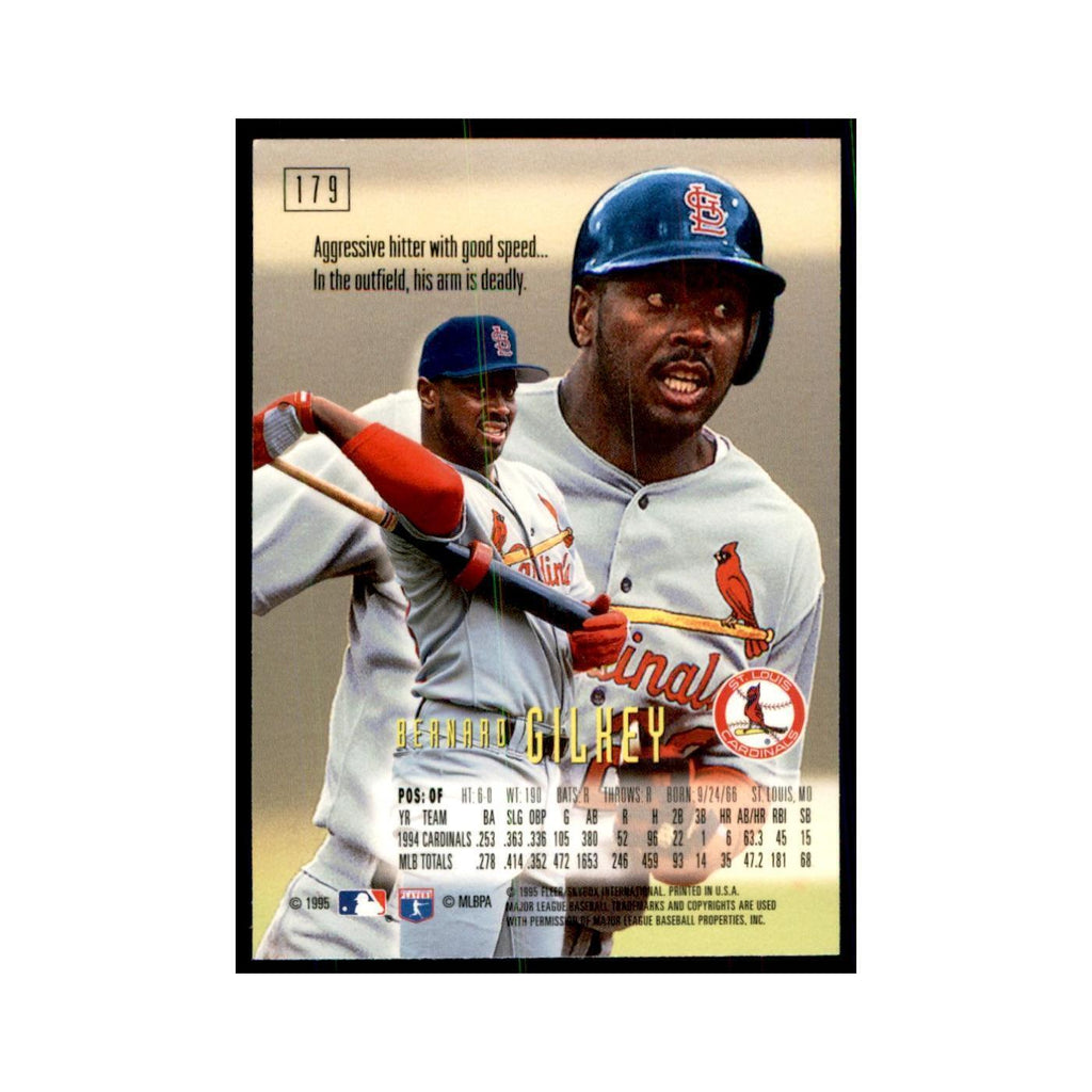 1995 Fleer Emotion Bernard Gilkey Baseball Cards #179