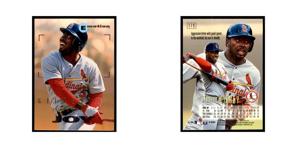 1995 Fleer Emotion Bernard Gilkey Baseball Cards #179