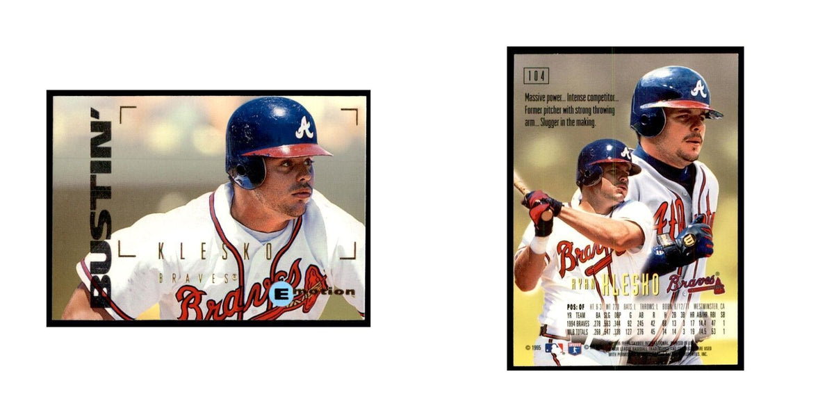 1995 Fleer Emotion Ryan Klesko Baseball Cards #104