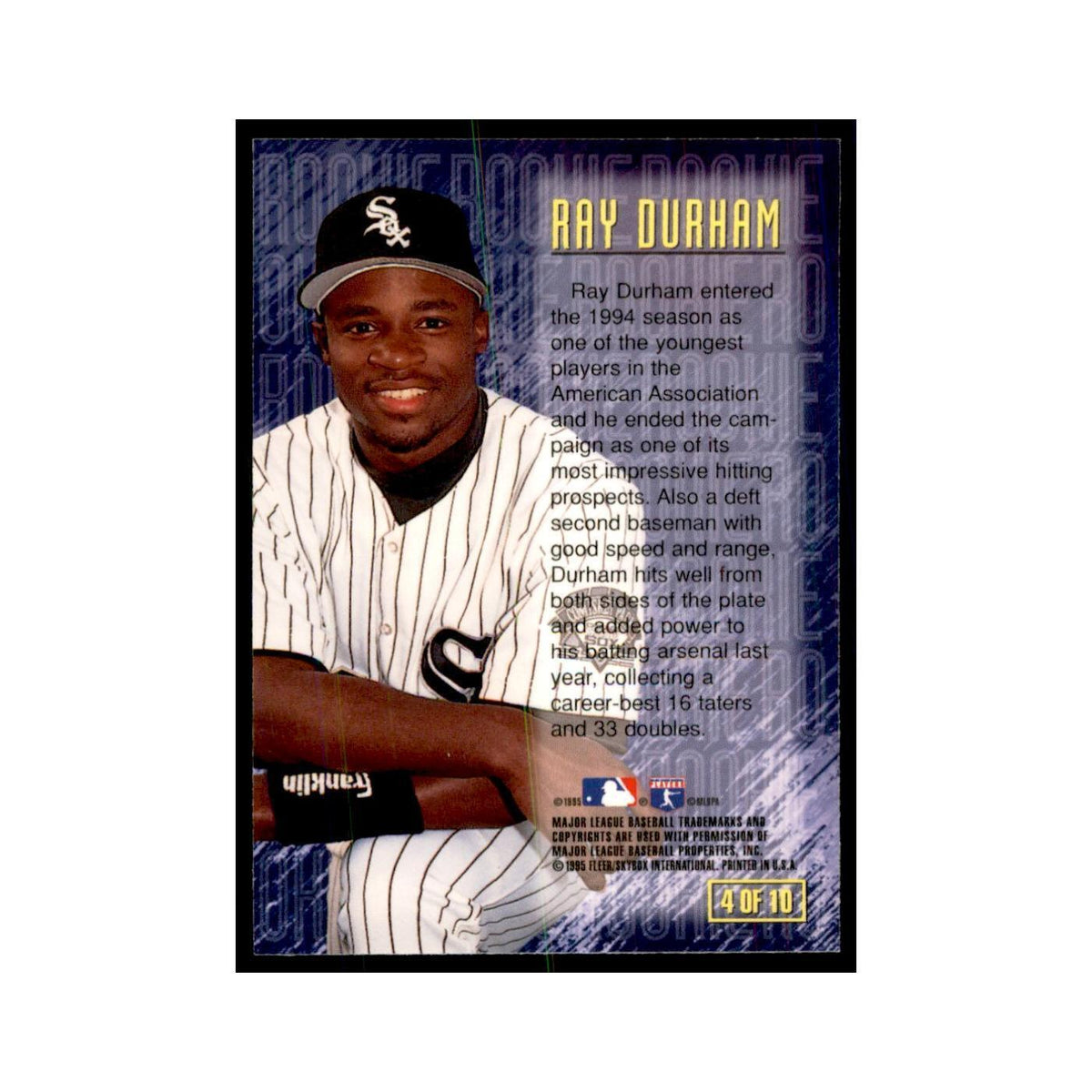 1995 Fleer Emotion Ray Durham Baseball Cards #4