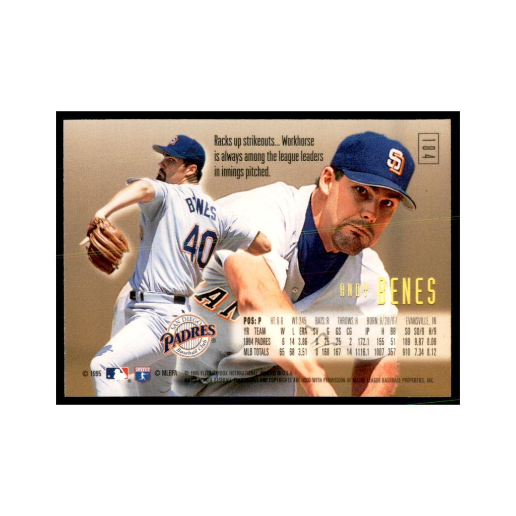 1995 Fleer Emotion Andy Benes Baseball Cards #184