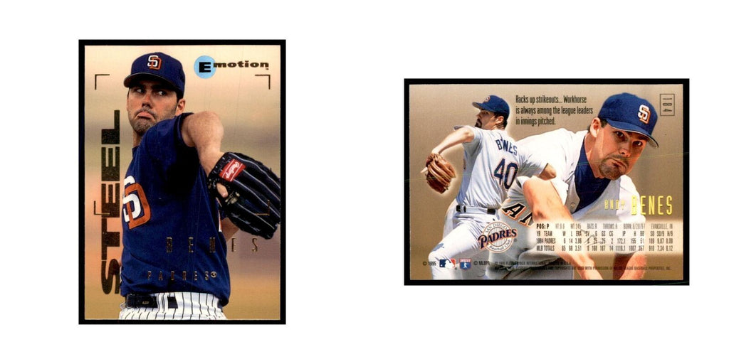 1995 Fleer Emotion Andy Benes Baseball Cards #184