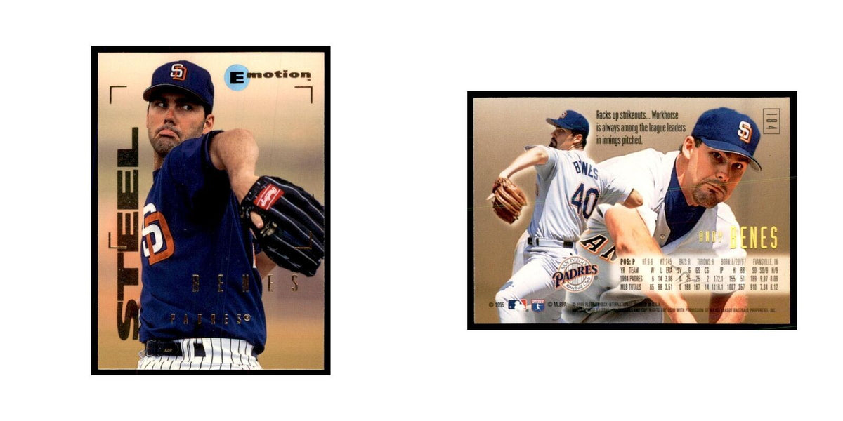 1995 Fleer Emotion Andy Benes Baseball Cards #184