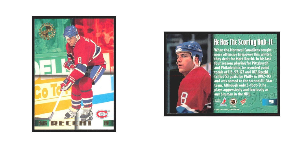 1995 Stadium Club Members Only Mark Recchi Montreal Canadiens #9