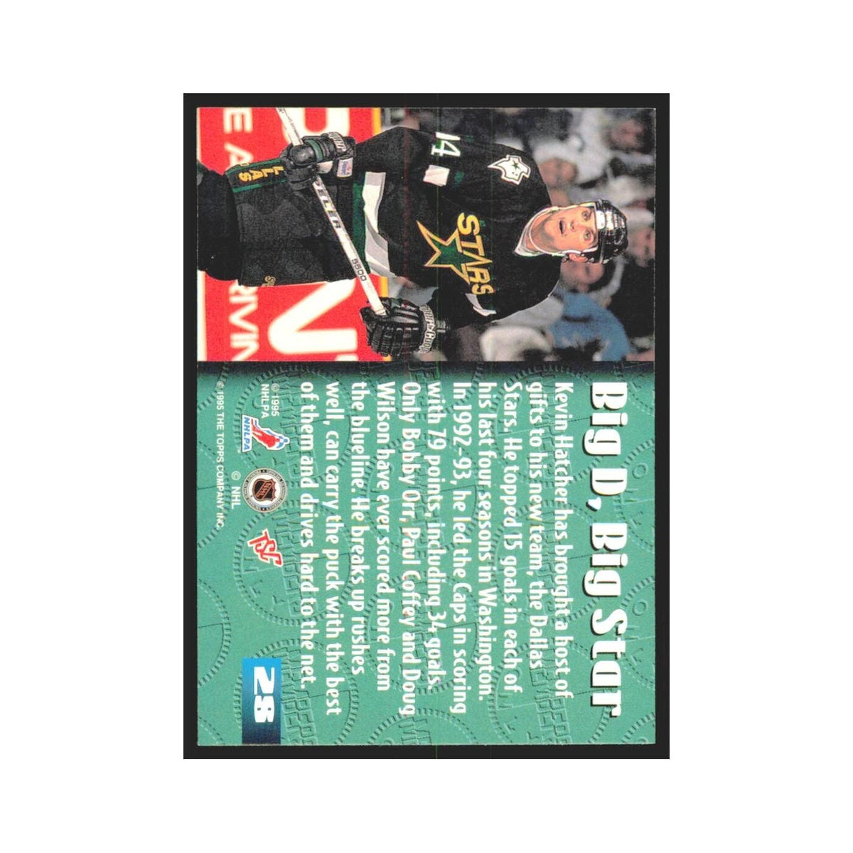 1995 Stadium Club Members Only Kevin Hatcher Dallas Stars #28