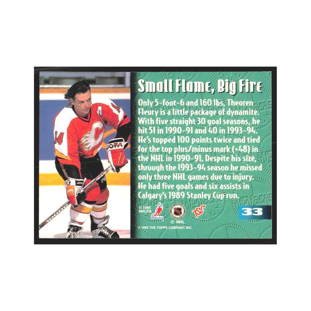 1995 Stadium Club Members Only Theoren Fleury Calgary Flames #33