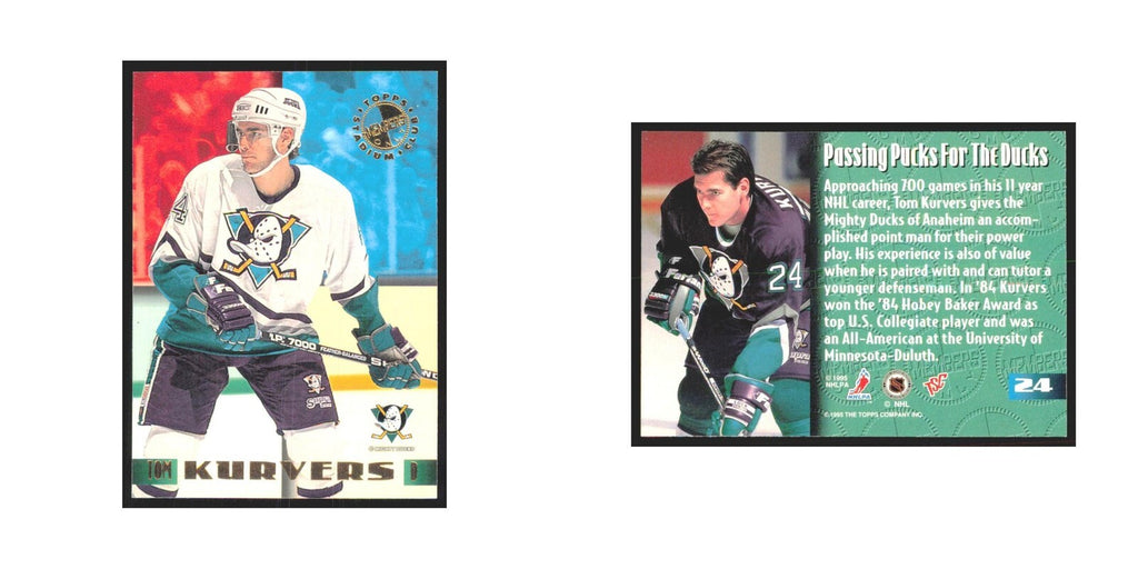 1995 Stadium Club Members Only Tom Kurvers Mighty Ducks of Anaheim #24