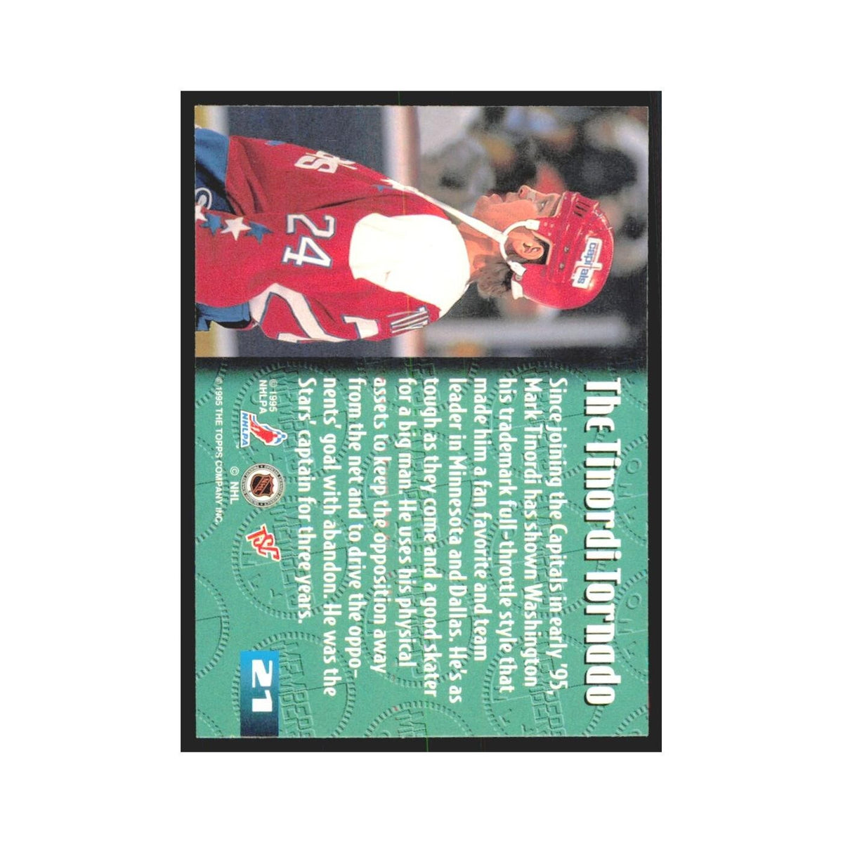 1995 Stadium Club Members Only Mark Tinordi Washington Capitals #21