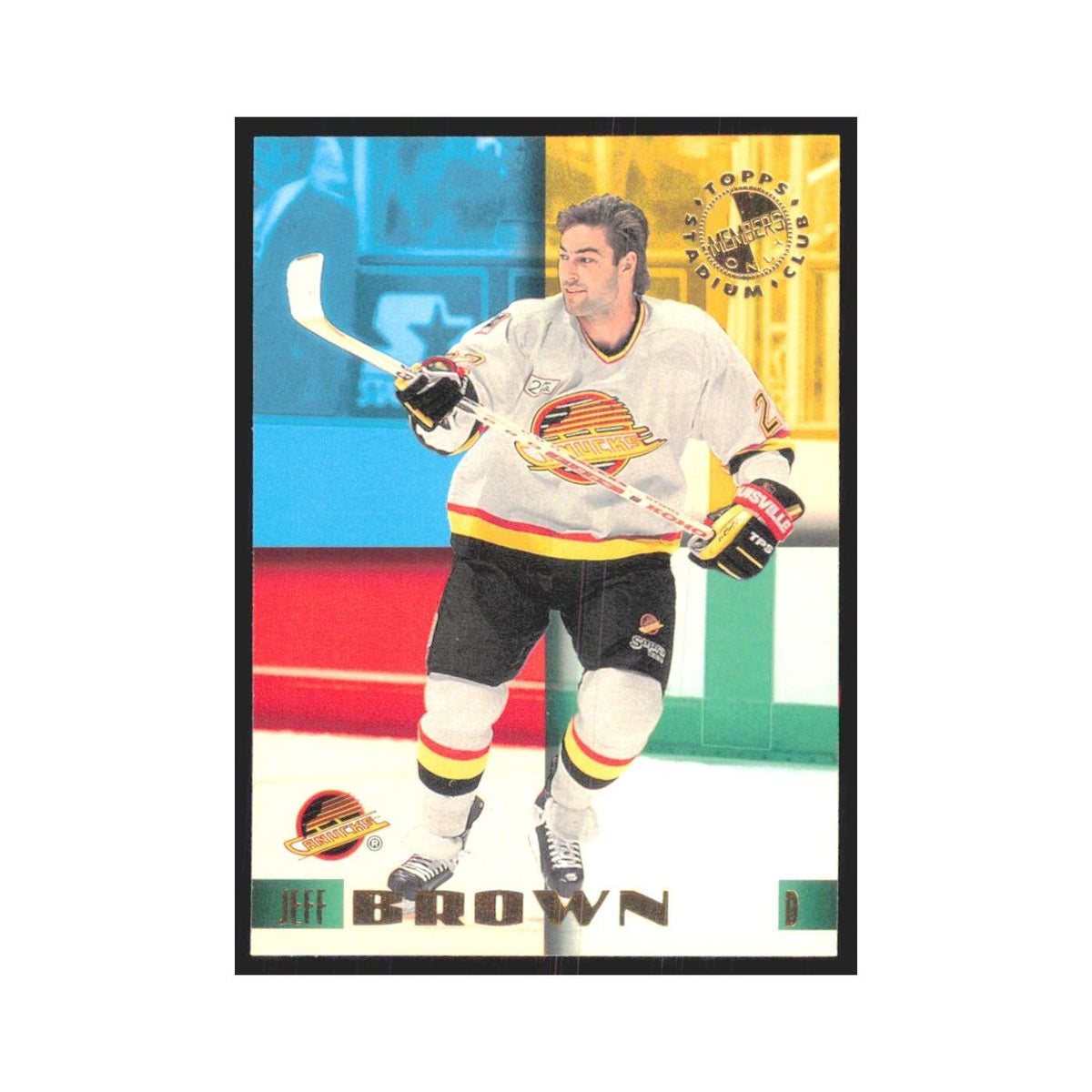 1995 Stadium Club Members Only Jeff Brown Vancouver Canucks #23