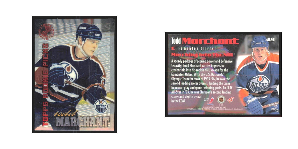 1995 Stadium Club Members Only Todd Marchant Edmonton Oilers #49